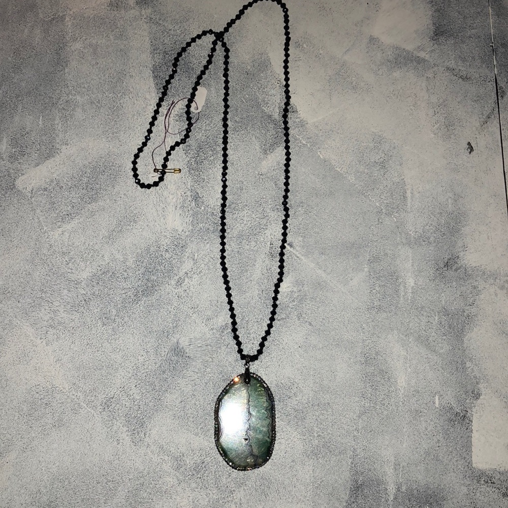 Long stone necklace